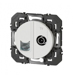 Legrand - Prise TV  et RJ45 CAT6 STP Dooxie - finition Blanc  - Réf : 600352