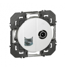 Legrand - Prise TV  et RJ45 CAT6 STP Dooxie - finition Blanc  - Réf : 600352