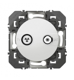 Legrand - Prise TV-SAT étoilé blindée Dooxie - finition Blanc - Réf : 600356