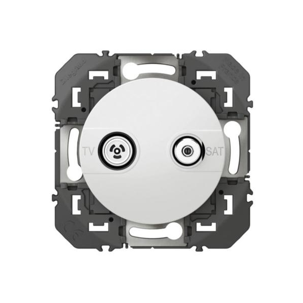 Legrand - Prise TV-SAT étoilé blindée Dooxie - finition Blanc - Réf : 600356