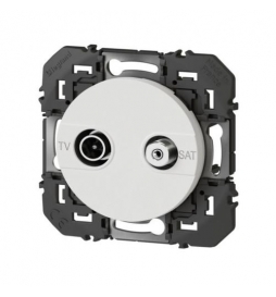 Legrand - Prise TV-SAT étoilé blindée Dooxie - finition Blanc - Réf : 600356