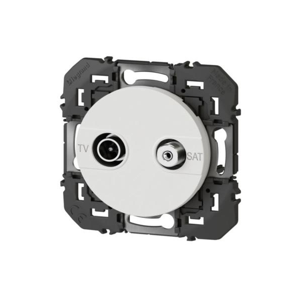Legrand - Prise TV-SAT étoilé blindée Dooxie - finition Blanc - Réf : 600356