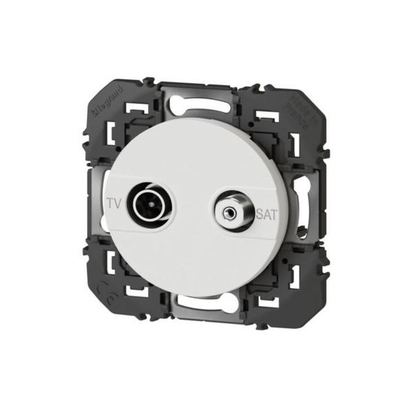 Legrand - Prise TV-SAT étoilé blindée Dooxie - finition Blanc - Réf : 600356