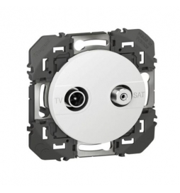 Legrand - Prise TV-SAT étoilé blindée Dooxie - finition Blanc - Réf : 600356