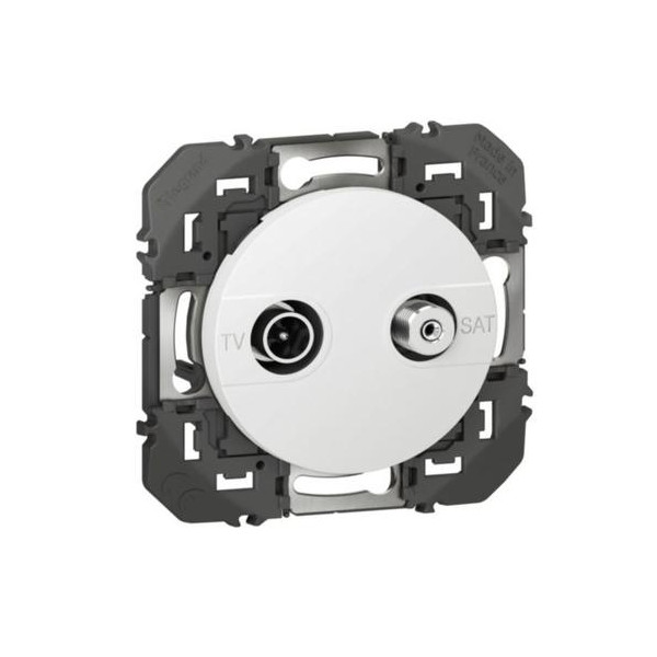 Legrand - Prise TV-SAT étoilé blindée Dooxie - finition Blanc - Réf : 600356