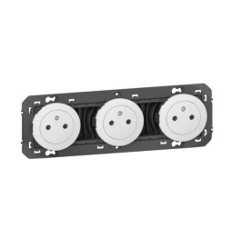Legrand - Dooxie - Triple prise de courant 2P+T Surface précâblées - 16A - 250V - Blanc - Réf : 600333