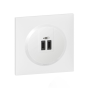 Legrand - Dooxie - Double chargeur USB Type-C + Plaque - Blanc - Ref. : 600345 + 600801