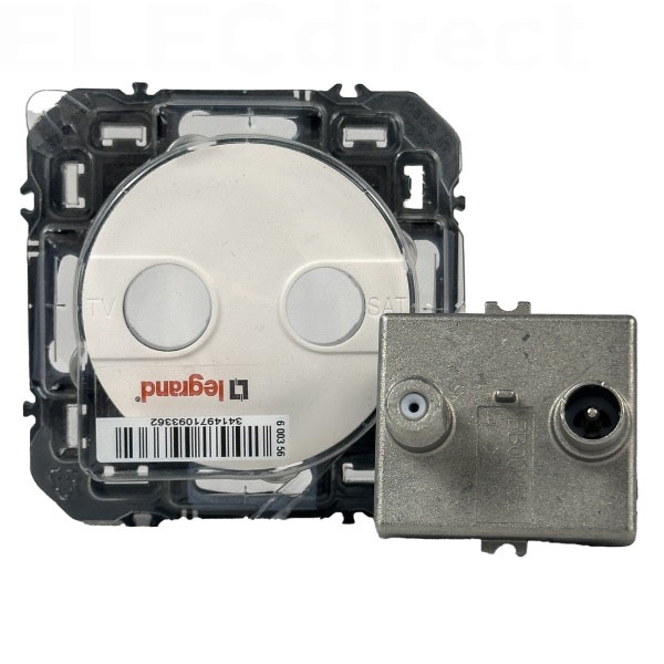 Legrand - Prise TV-SAT étoilé blindée Dooxie - finition Blanc - Réf : 600356