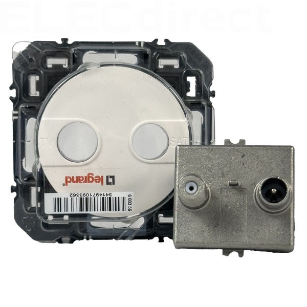 Legrand - Prise TV-SAT étoilé blindée Dooxie - finition Blanc - Réf : 600356