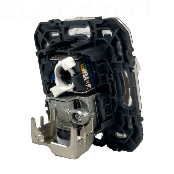 Legrand - Prise TV  et RJ45 CAT6 STP Dooxie - finition Blanc  - Réf : 600352