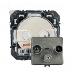 Legrand - Prise TV-R-SAT 1 câble Dooxie - finition Blanc - Réf : 600353