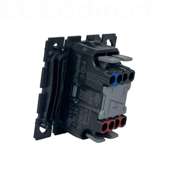 Legrand - Poussoir Céliane - 6 A - contact NO - bornes libre de potentiel - Réf : 067034