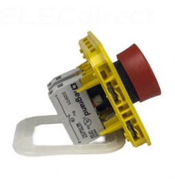 Legrand - Plexo - Coup de poing d'urgence - poussoir - Encastré - déverrouillage 1/4 tour - IP55/IK08 - Réf : 069549L+069681L