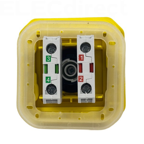 Legrand - Plexo - Coup de poing d'urgence - poussoir - Encastré - déverrouillage 1/4 tour - IP55/IK08 - Réf : 069549L+069681L