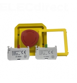 Legrand - Plexo - Coup de poing d'urgence - poussoir - Encastré - déverrouillage 1/4 tour - IP55/IK08 - Réf : 069549L+069681L