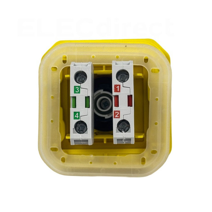 Legrand - Plexo - Coup de poing d'urgence - poussoir - Saillie - déverrouillage 1/4 tour - IP55/IK08 - Réf : 069549L+069651L