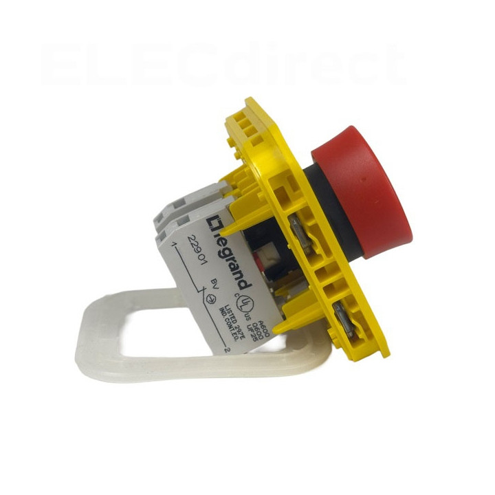 Legrand - Plexo - Coup de poing d'urgence - poussoir - Composable - déverrouillage 1/4 tour - IP55/IK08 - Réf : 069549L