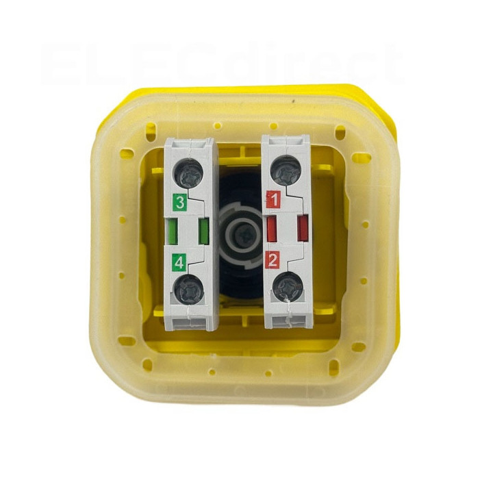 Legrand - Plexo - Coup de poing d'urgence - poussoir - Composable - déverrouillage 1/4 tour - IP55/IK08 - Réf : 069549L