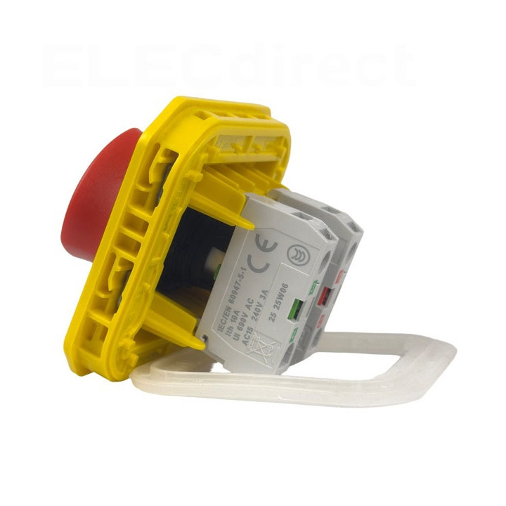 Legrand - Plexo - Coup de poing d'urgence - poussoir - Composable - déverrouillage 1/4 tour - IP55/IK08 - Réf : 069549L