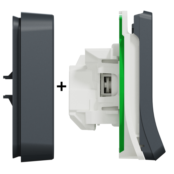 Schneider - Mureva Styl - LOT de 10 Prises 2P+T - Connexion auto - Encastré - IP55/IK08 - Gris - Ref. : MUR35036x10