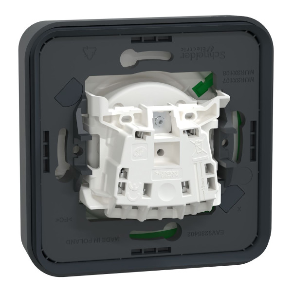 Schneider - Mureva Styl - LOT de 10 Prises 2P+T - Connexion auto - Encastré - IP55/IK08 - Gris - Ref. : MUR35036x10