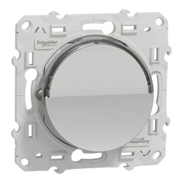 Schneider - Poussoir Porte Etiquette Odace - Alu - Réf : S530266