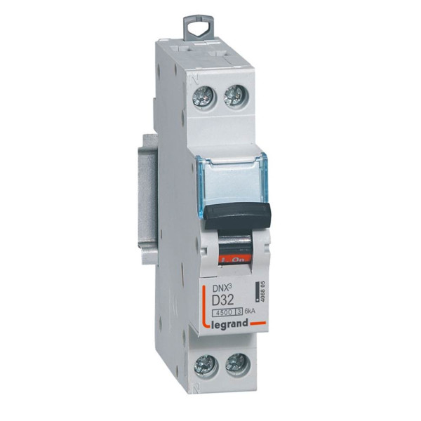 Legrand - Disjoncteur courbe D 32A DNX3 - Ph+N - 1M - Réf : 406805