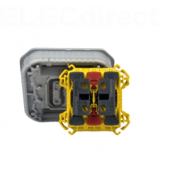 Legrand Plexo - Commande double - 3 fonctions - composable - étanche - IP55/IK08 - Gris - Réf : 069525L