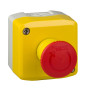 Schneider - boite jaune arrêt urgence rouge - pousser tourner - 1F+1O - Ø40 - Réf : XALK178E