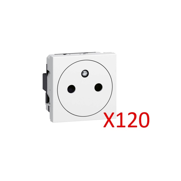 LEGRAND - LOT - Mosaic L -Prise de courant 2P+T 16A Surface - bornes auto - blanc EU - Réf : 278111LX120