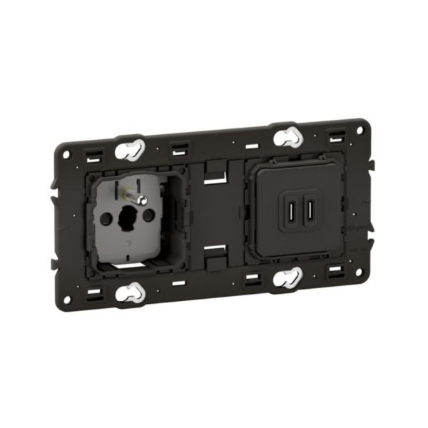 Legrand - Céliane 2024 - Prise double 2P+T / 2 USB Type-C - 20W -Réf : CM0145