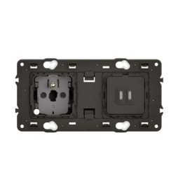 Legrand - Céliane 2024 - Prise double 2P+T / 2 USB Type-C - 20W -Réf : CM0145