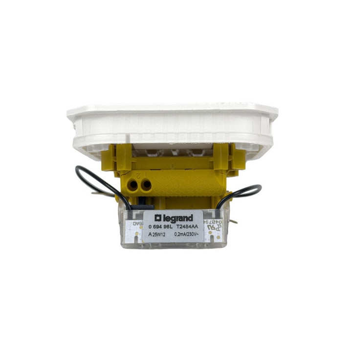 Legrand - Plexo - Poussoir NO+NF lumineux - 10A - 250V - composable - étanche - IP55/IK08 - Blanc - Réf : 069616L