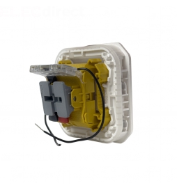 Legrand - Plexo - Poussoir NO+NF lumineux - 10A - 250V - composable - étanche - IP55/IK08 - Blanc - Réf : 069616L