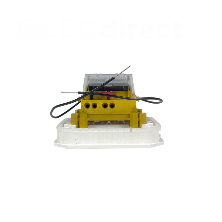 Legrand - Plexo - Poussoir NO+NF lumineux - 10A - 250V - composable - étanche - IP55/IK08 - Blanc - Réf : 069616L