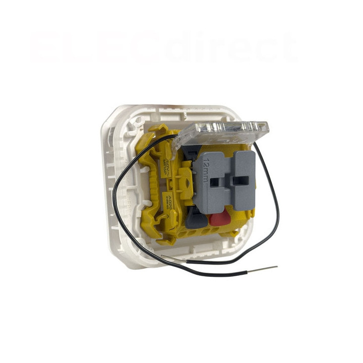 Legrand - Plexo - Poussoir NO+NF lumineux - 10A - 250V - composable - étanche - IP55/IK08 - Blanc - Réf : 069616L