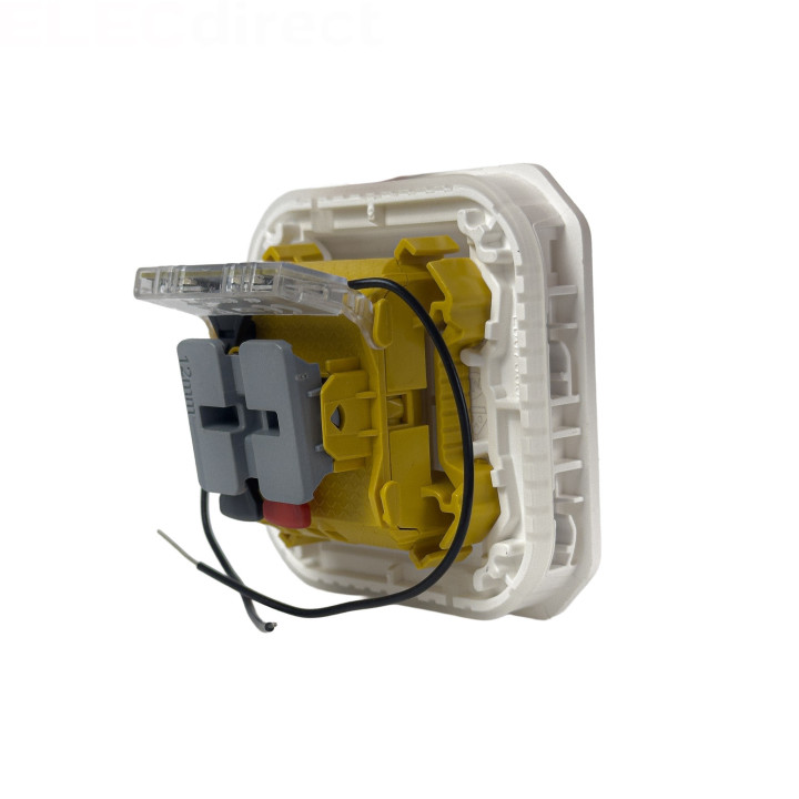 Legrand Plexo - Poussoir NO+NF lumineux - 10A - 250V - saillie - étanche - IP55/IK08 - Blanc - Réf : 069616L+069689L