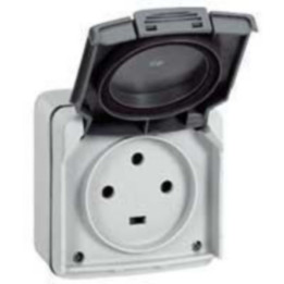 LEGRAND - Plexo - LOT de 5 Prises de courant 3P+T - 20A - Saillie - Gris - Ref. : 091656X5