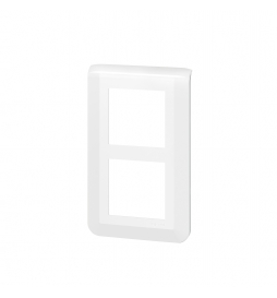 Legrand Mosaic - Plaque 2 x 2 modules - 2 postes (4M) - pour rénovation - en. 57mm - vertical - Réf : 078854L