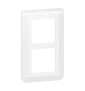 Legrand - Mosaic L - Plaque 2 x 2 modules - 3 postes (6M) - en. 57mm pour rénovation  - Vertical - Blanc - Réf : 078854L