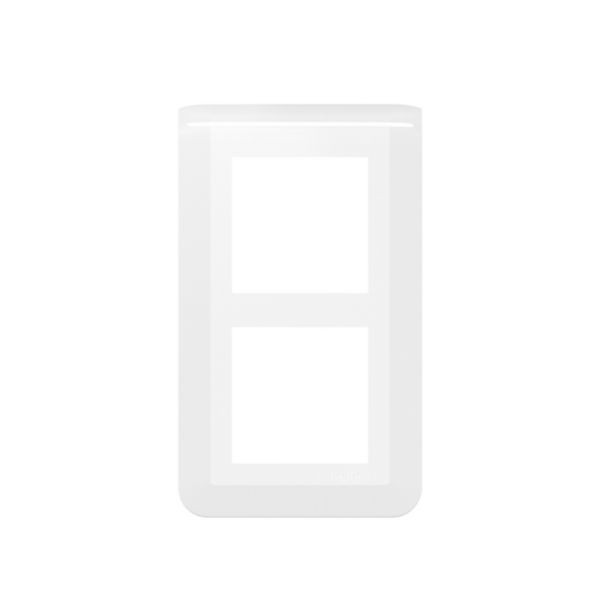 Legrand Mosaic - Plaque 2 x 2 modules - 2 postes (4M) - pour rénovation - en. 57mm - vertical - Réf : 078854L