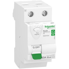 SCHNEIDER - RESI9 XE - Inter différentiel - 63A - Type Fsi - 30ma - 2P - Réf : R9ERF263