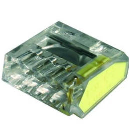 Capri - Bornes automatique 4 entrées pour fil rigide 0,5 à 2.5mm² (boite de 100 connecteurs) - Réf : 309286
