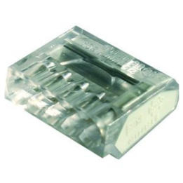 Capri - Bornes automatique 5 entrées pour fil rigide 0,5 à 2.5mm² (boite de 50 connecteurs) - Réf : 309287