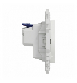 Schneider - Odace 2025 - prise 2P+T affleurante - bornes automatiques - blanc craie - Réf : S920052