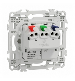 Schneider - Odace 2025 - prise 2P+T affleurante - bornes automatiques - blanc craie - Réf : S920052