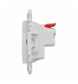 Schneider - Odace 2025 - prise 2P+T affleurante - bornes automatiques - blanc craie - Réf : S920052