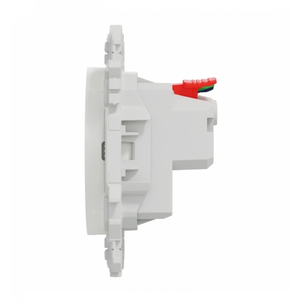 Schneider - Odace 2025 - prise 2P+T affleurante - bornes automatiques - blanc craie - Réf : S920052