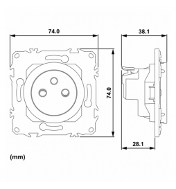 Schneider - Odace 2025 - prise 2P+T affleurante - bornes automatiques - blanc craie - Réf : S920052