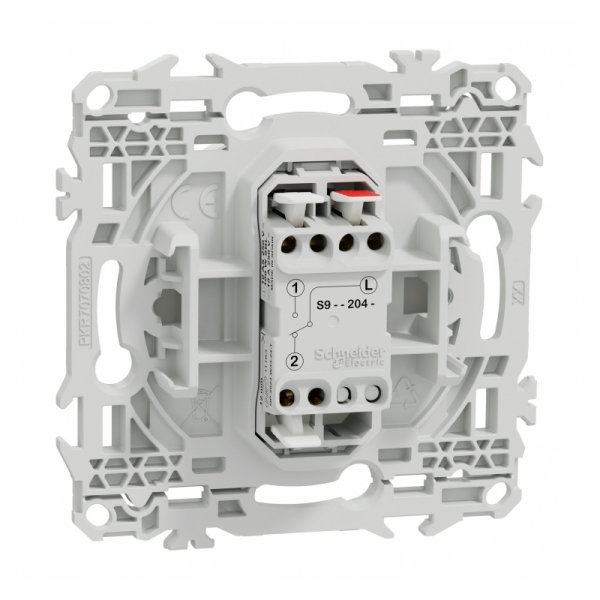 Schneider - Odace 2025 - va-et-vient ou poussoir - 10AX - blanc craie - Réf : S920204